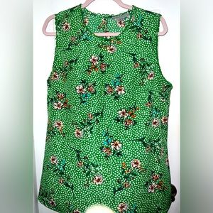 Ladies XL Daniel Rainn crochet-trimmed sleeveless blouse, new without tags